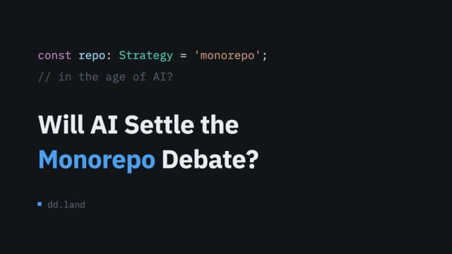 Will AI Settle the Monorepo Debate?